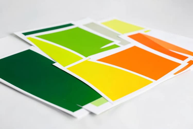Exemplos de impressões offset de alta qualidade, com cores vibrantes e detalhes nítidos.