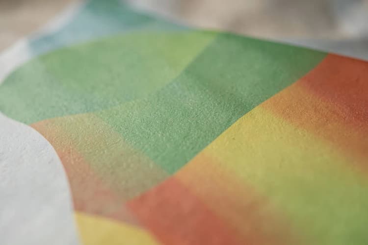 Banner de ponto de venda com detalhes de impressão em alta resolução.